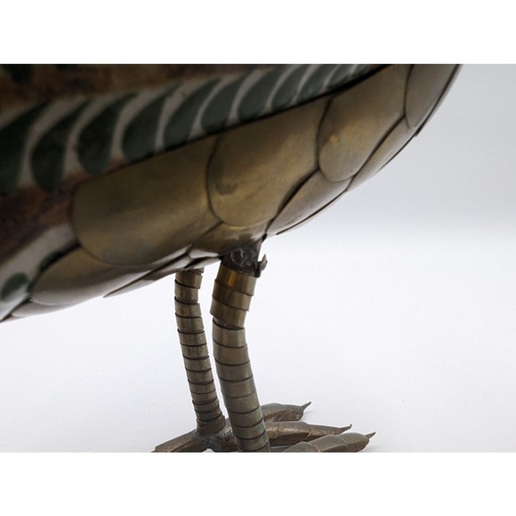 MCM Sergio Bustamante Mixed Metal and Ceramic Parrot Sculpture 7" - Picture 6 of 6